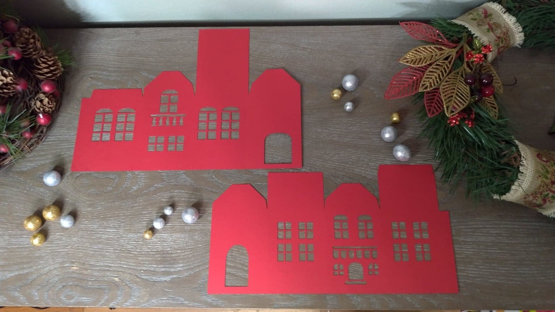 DIY 3D Paper Cardstock House Set/christmas Village Etsy