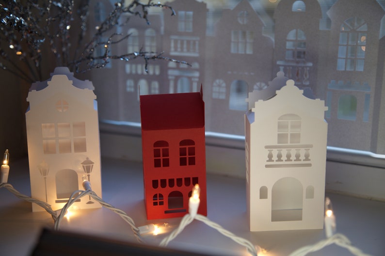 DIY 3D Paper Cardstock House Set/christmas Village Etsy