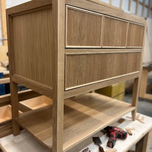 Solid white oak bathroom vanity 30&quot; 36&quot; 42&quot; 48&quot; 60&quot;