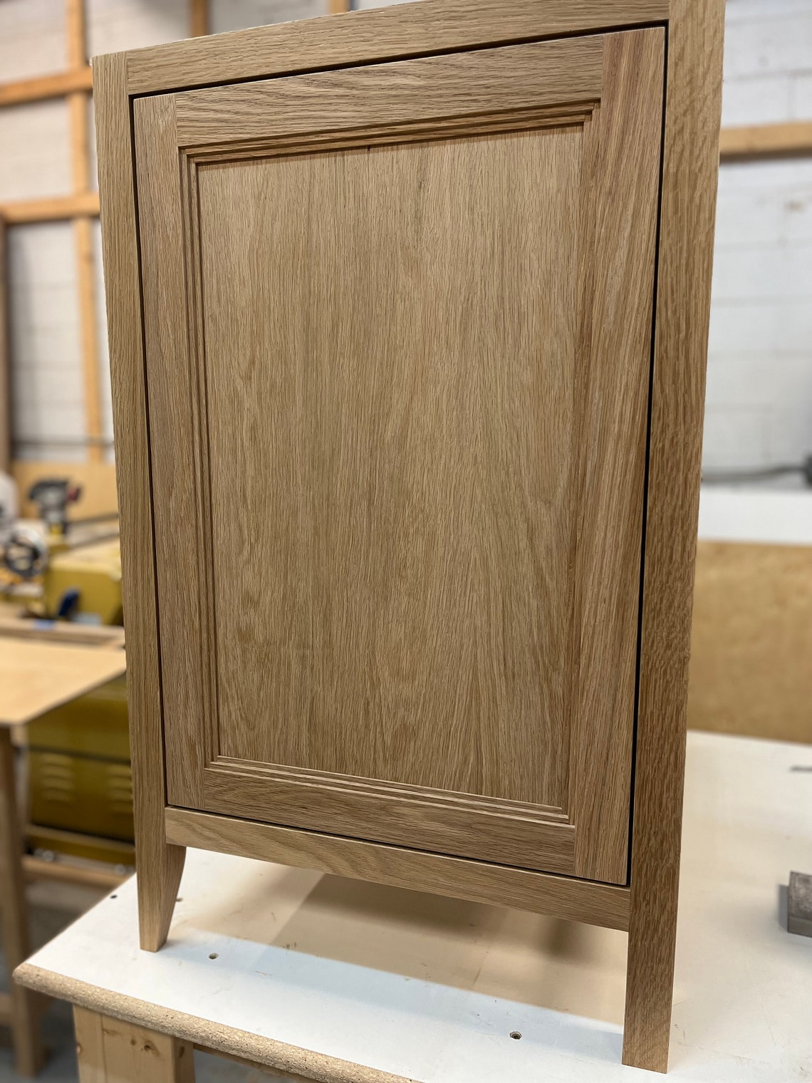 White Oak Bathroom Vanity Side Table Console Table Powder Room Hand ...