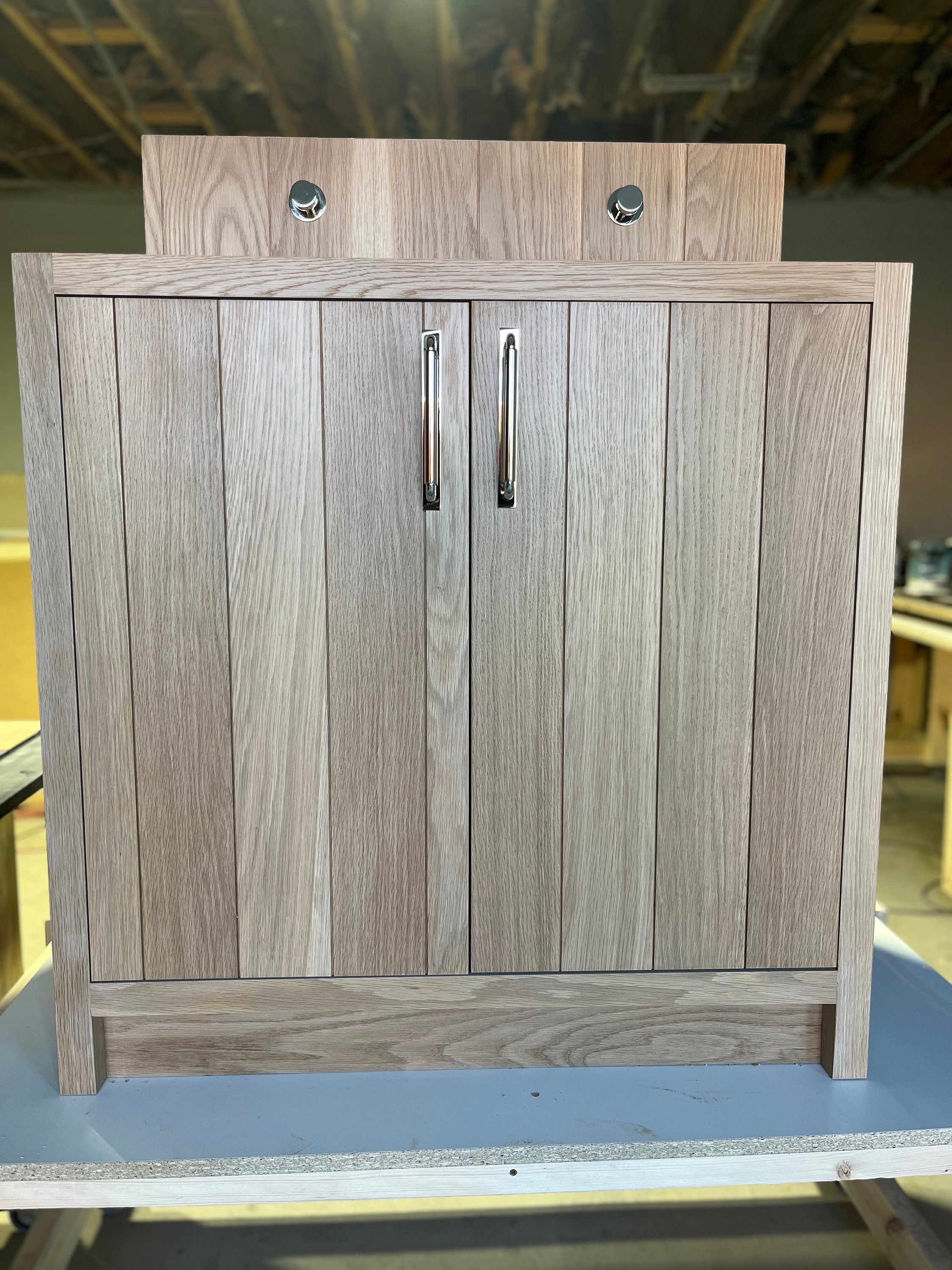 White Oak Bathroom Vanity Solid Wood Soft Close Solid Maple Dovetail ...