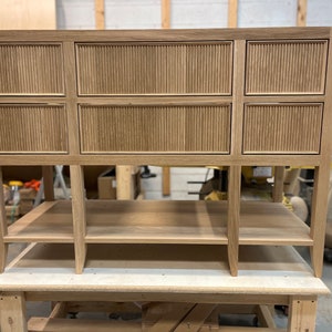 Solid white oak bathroom vanity