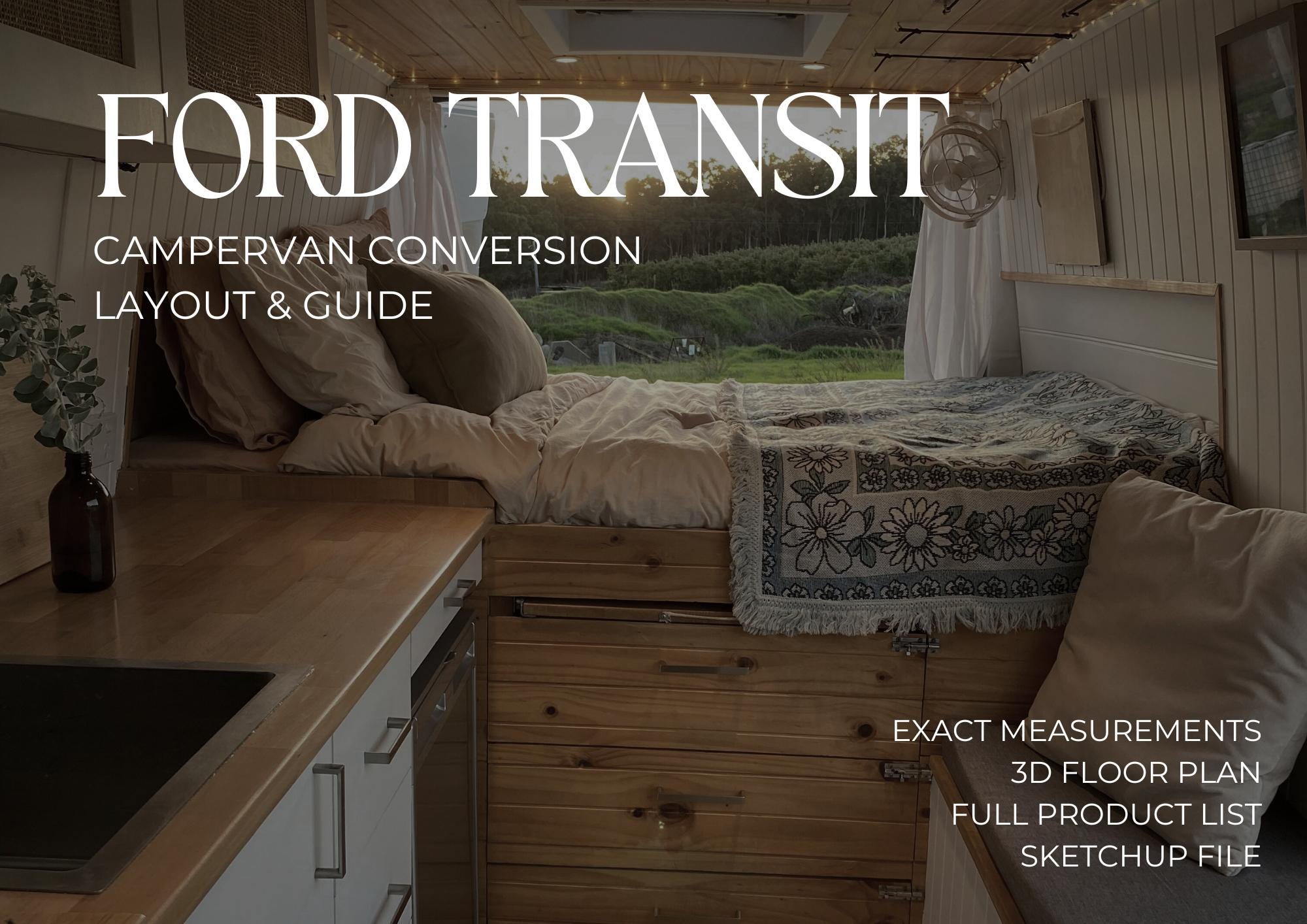 Ford Express Layout Ford Transit Campervan Conversion Layout & Plans - Etsy