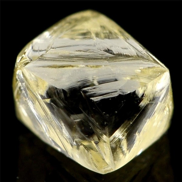 Fancy Yellow .50 carat  Natural Octahedron Rough Diamond Conflict-Free