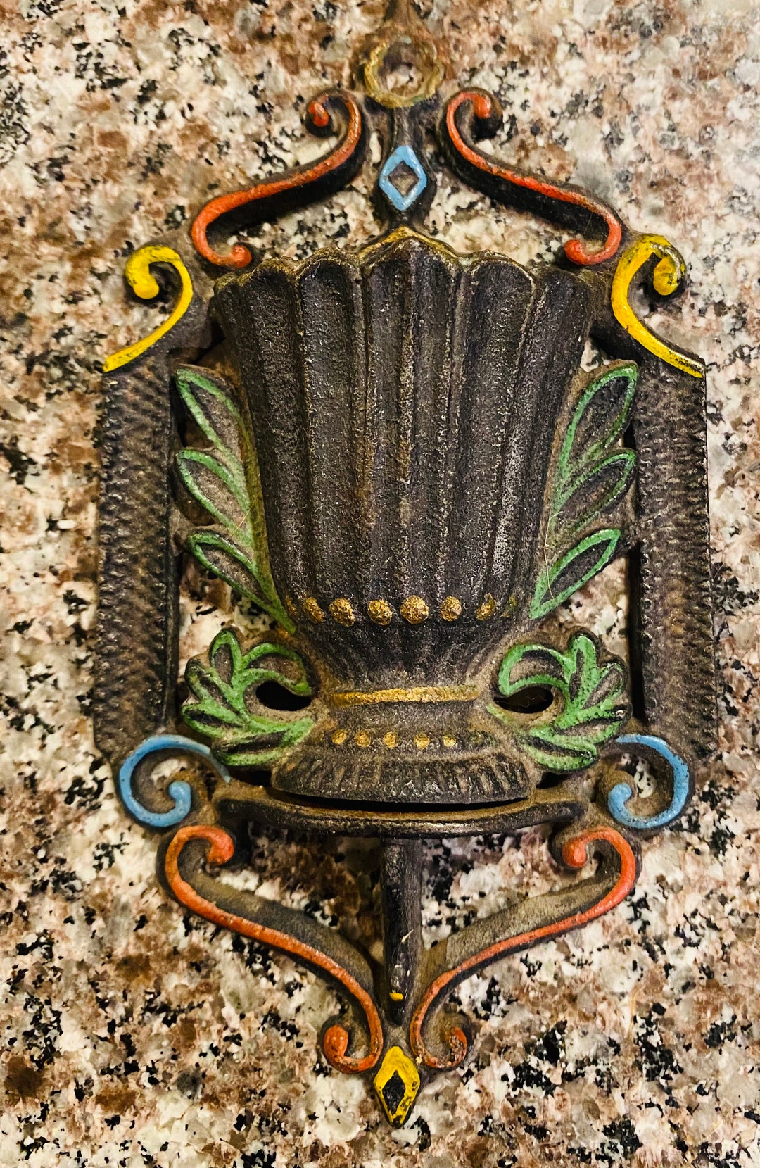 Wilton Cast Iron Match Stick Holder Wall Hanger Striker Etsy