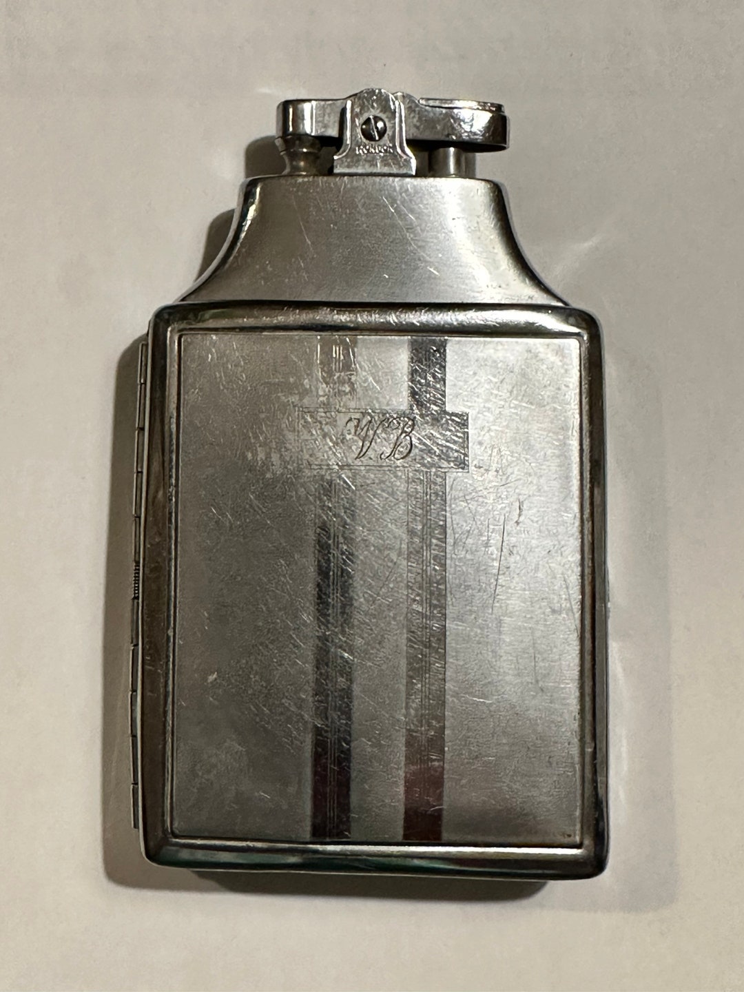 Ronson Chrome Combination Cigarette Lighter and Case Etsy