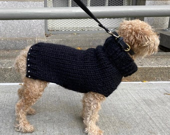 Perlen Hundepullover | Handgestrickt