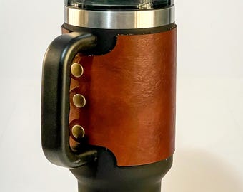 Leather 40 oz Tumbler Wrap Template - Digital Download - SVG File for laser cutting machines