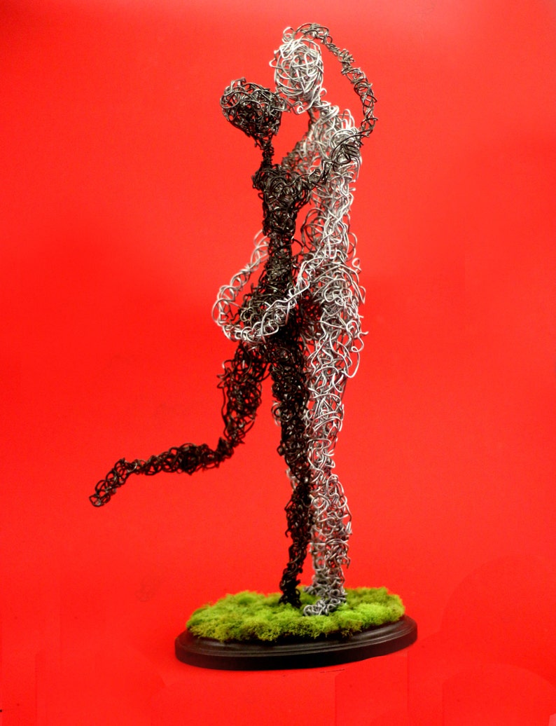 Wire Art Kissing Couple Sculpture Wire People Romantic | Etsy