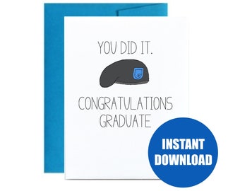 DIGITAL DOWNLOAD - Basic training army graduation beret bootcamp congrats grad military you did it graduation congratulations BCT