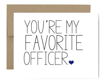 Officer card - military army police officer you&#39;re my favorite navy air force captain lieutenant promotion card graduation