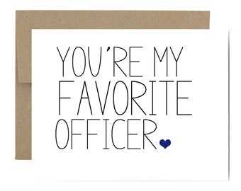 Officer card - military army police officer you're my favorite navy air force captain lieutenant promotion card graduation