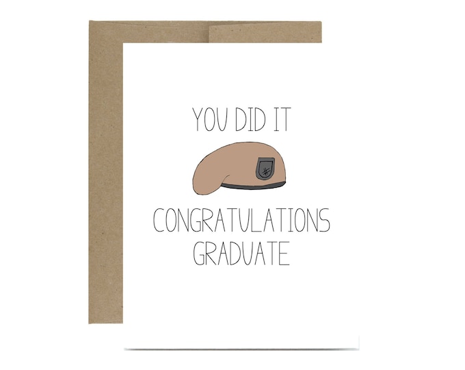 Military Appreciation/ranger School Graduation Card - Etsy