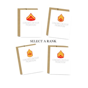 Tarjeta de ascenso del Cuerpo de Marines: suboficial, sargento de personal, cabo soldado, artillería, rangos alistados del Cuerpo de Marines de los EE. UU.
