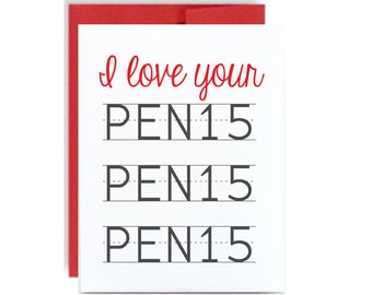 Funny naughty valentines day - i love you penis mature pen15 red anniversary