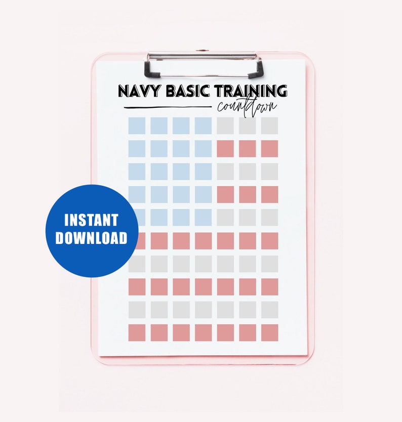 Navy Basic Training Printable Countdown Digital Download Etsy