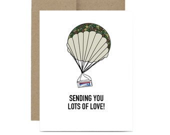 Military Christmas card - army marines Sending you lots of love care package deployment card navy holiday xmas military card air force