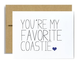 Coast guard greeting card you are my favorite coastie coastguard basic training graduation card coast guard deployment care package card