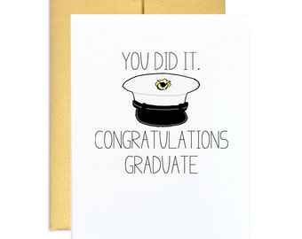 Marine corps graduation card you did it congratulations graduate marine grad congrats greeting card gold army military graduation