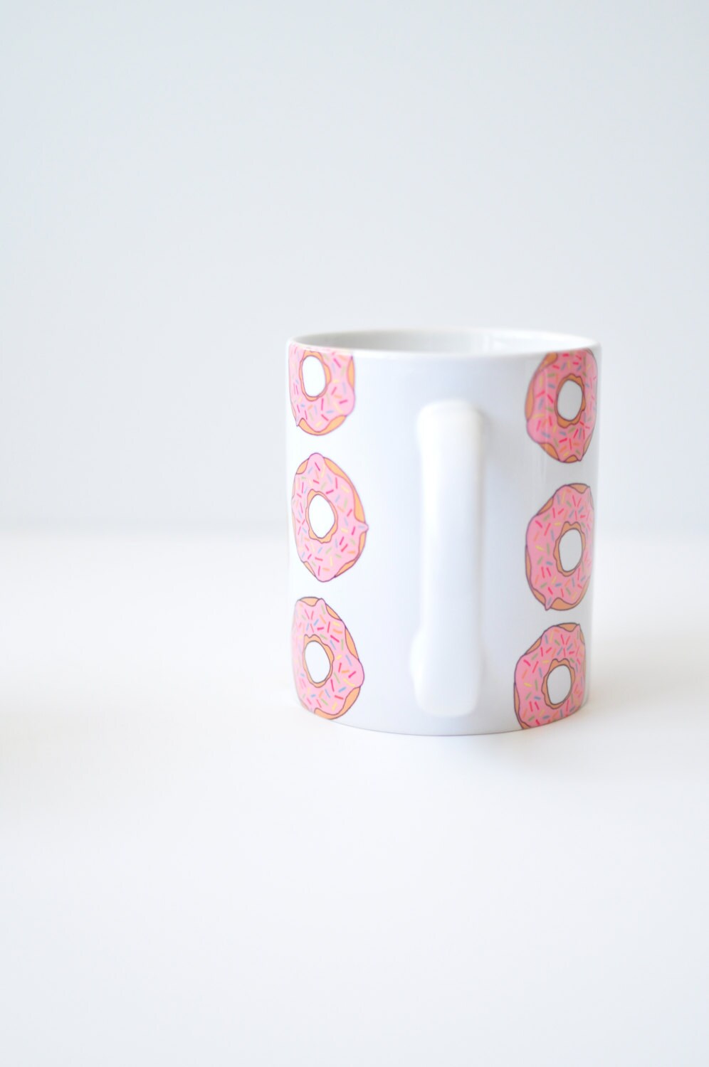Donut mug doughnut pink sprinkles cute fun coffee cup latte Etsy