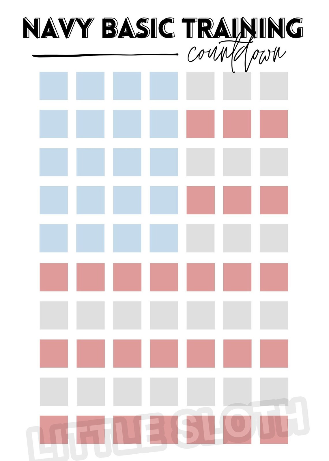 Navy Basic Training Printable Countdown Digital Download Etsy