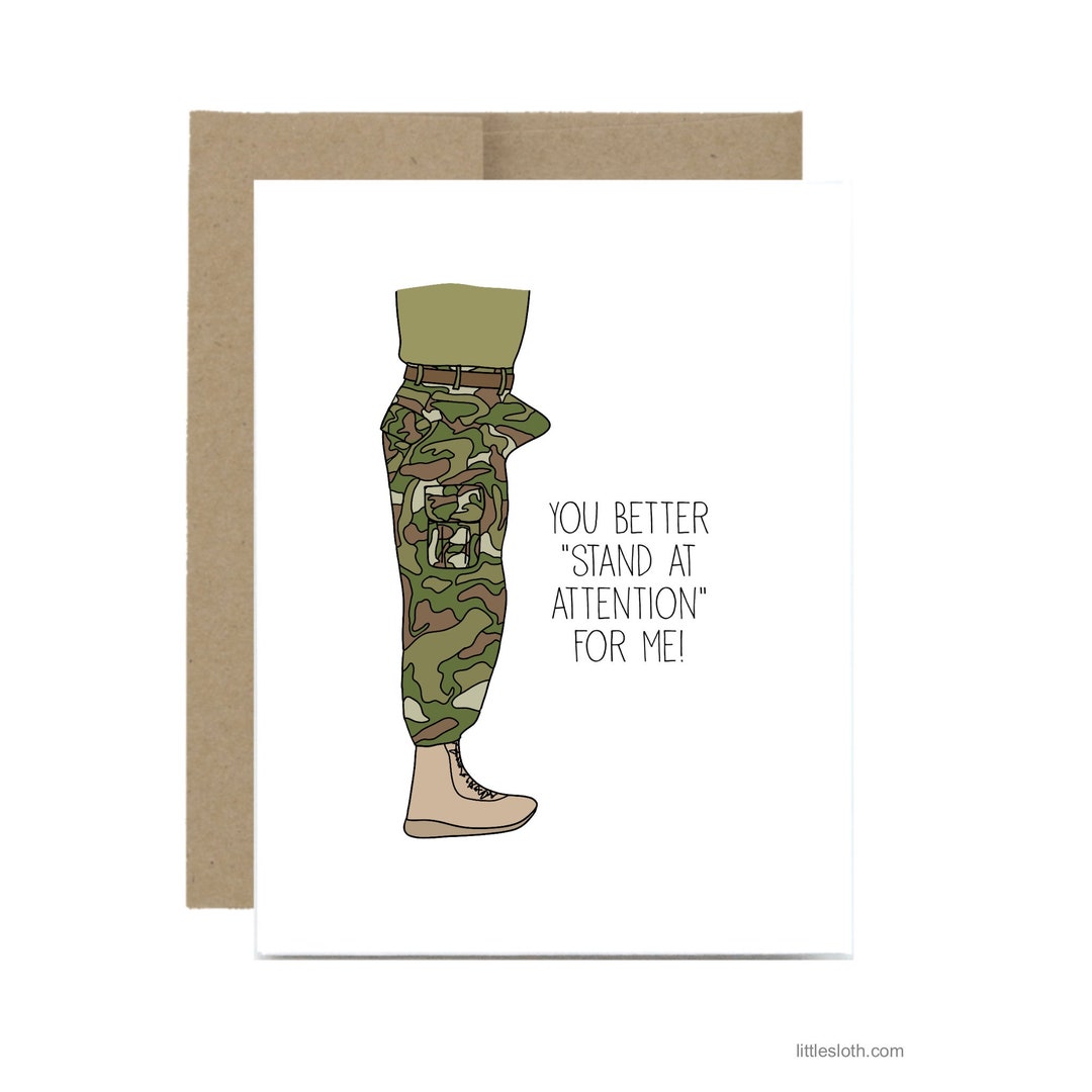 Funny Naughty Valentines Day Military Card Deployment Care Package Army