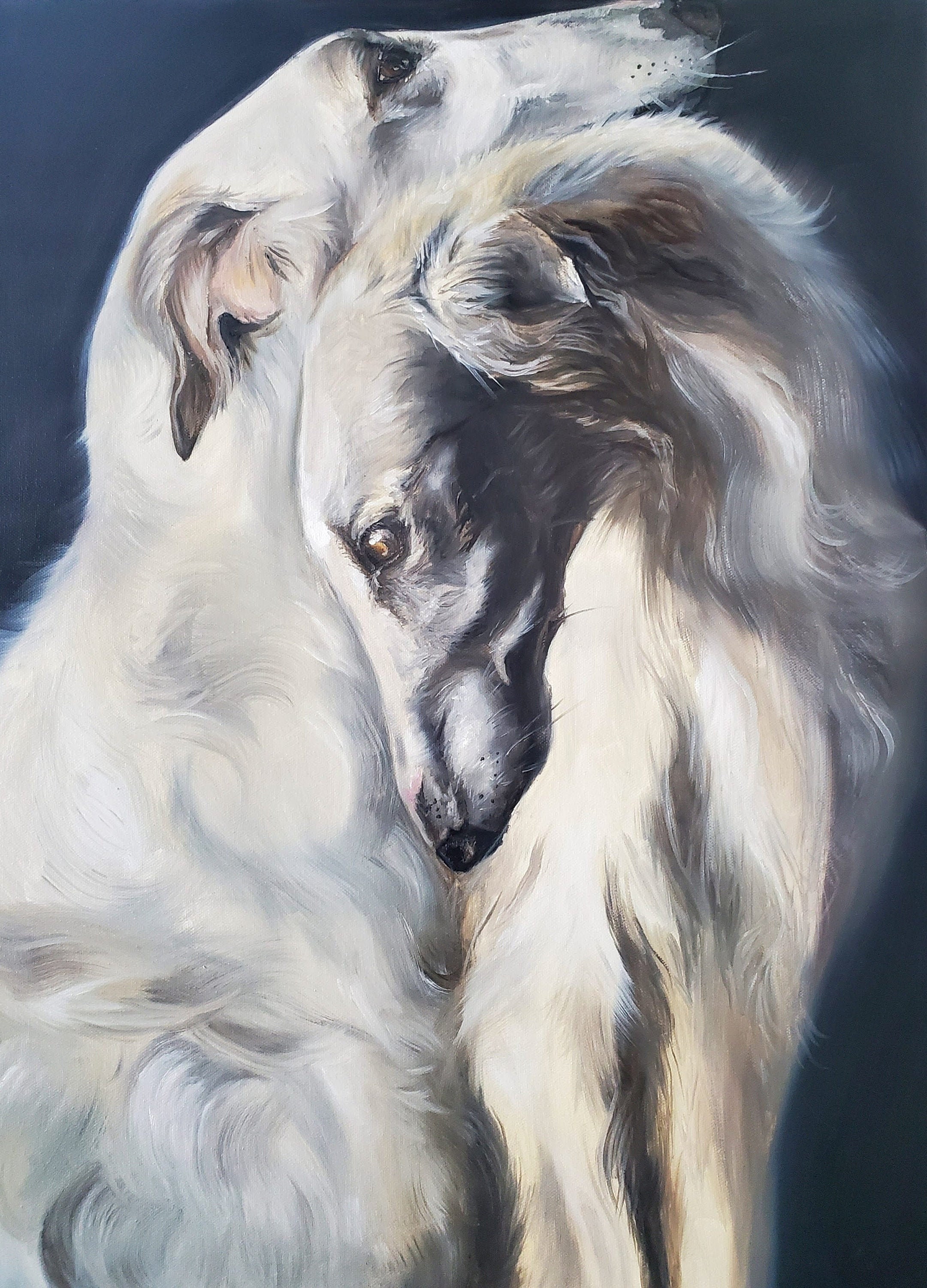 Borzoi art - Etsy 日本