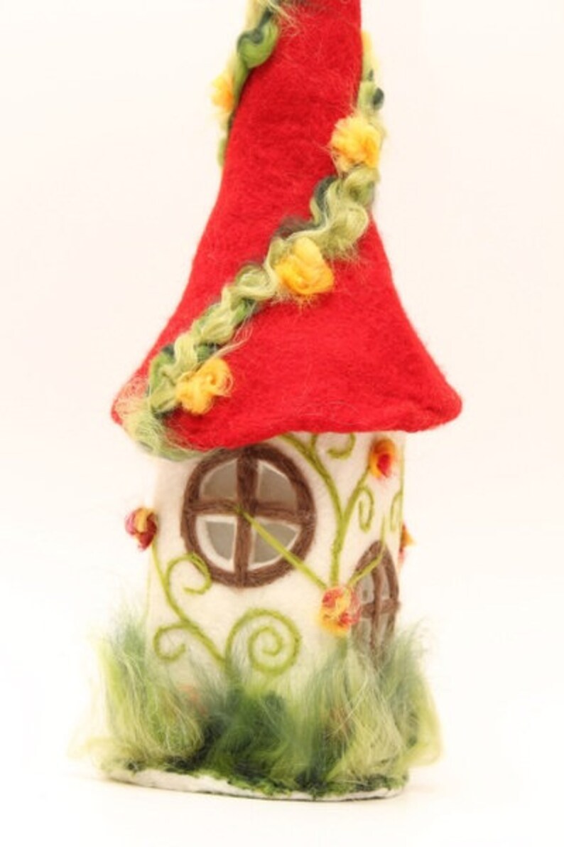 beautiful shining felt-pen felted lamp Large Filzlampe