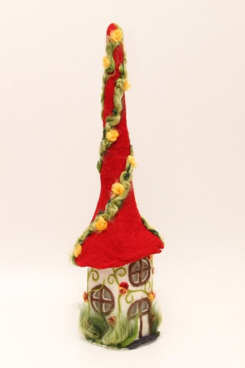 beautiful shining felt-pen felted lamp Large Filzlampe