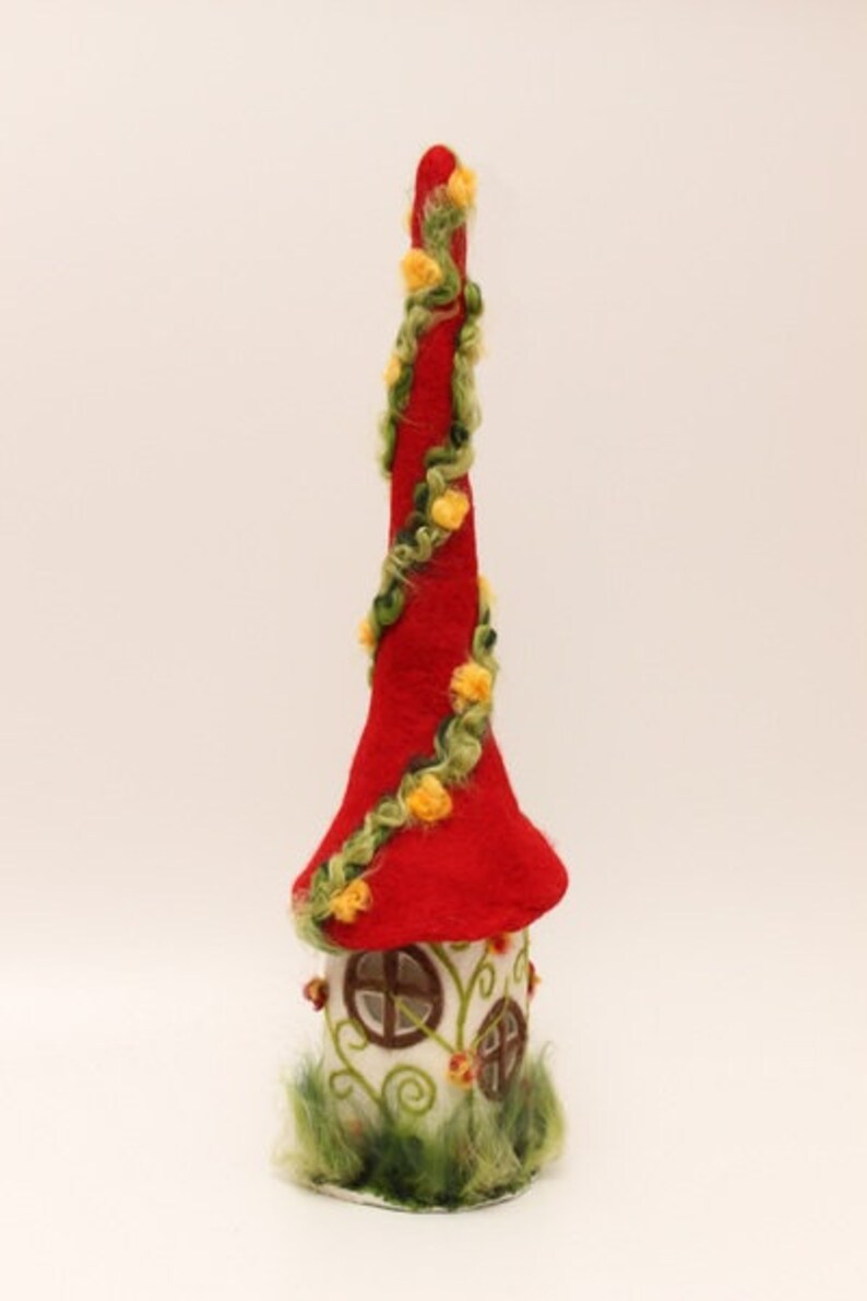 beautiful shining felt-pen felted lamp Large Filzlampe