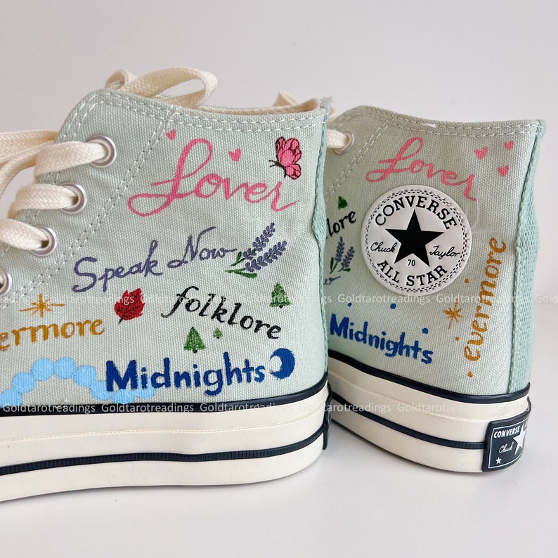 Custom Canvas Shoes Personalize Painted Lyrics Athletic Footwear Converse High Top Christmas Custom Painting One Direction image 8
