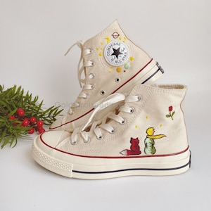 Custom Embroidered A Little Prince Embroidery Shoes Converse All Star Personalized Halloween Embroidered Cartoon Canvas Shoes 画像 2
