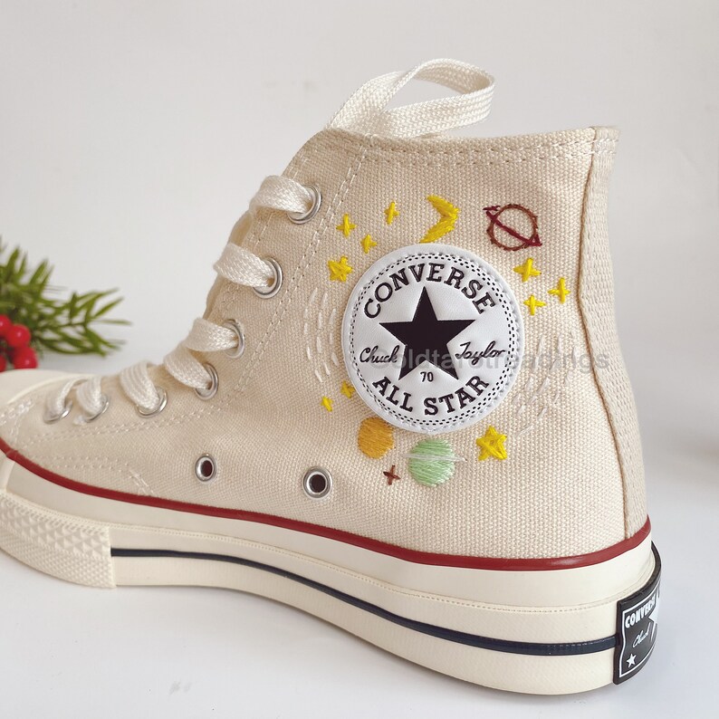 Custom Embroidered A Little Prince Embroidery Shoes Converse All Star Personalized Halloween Embroidered Cartoon Canvas Shoes 画像 6