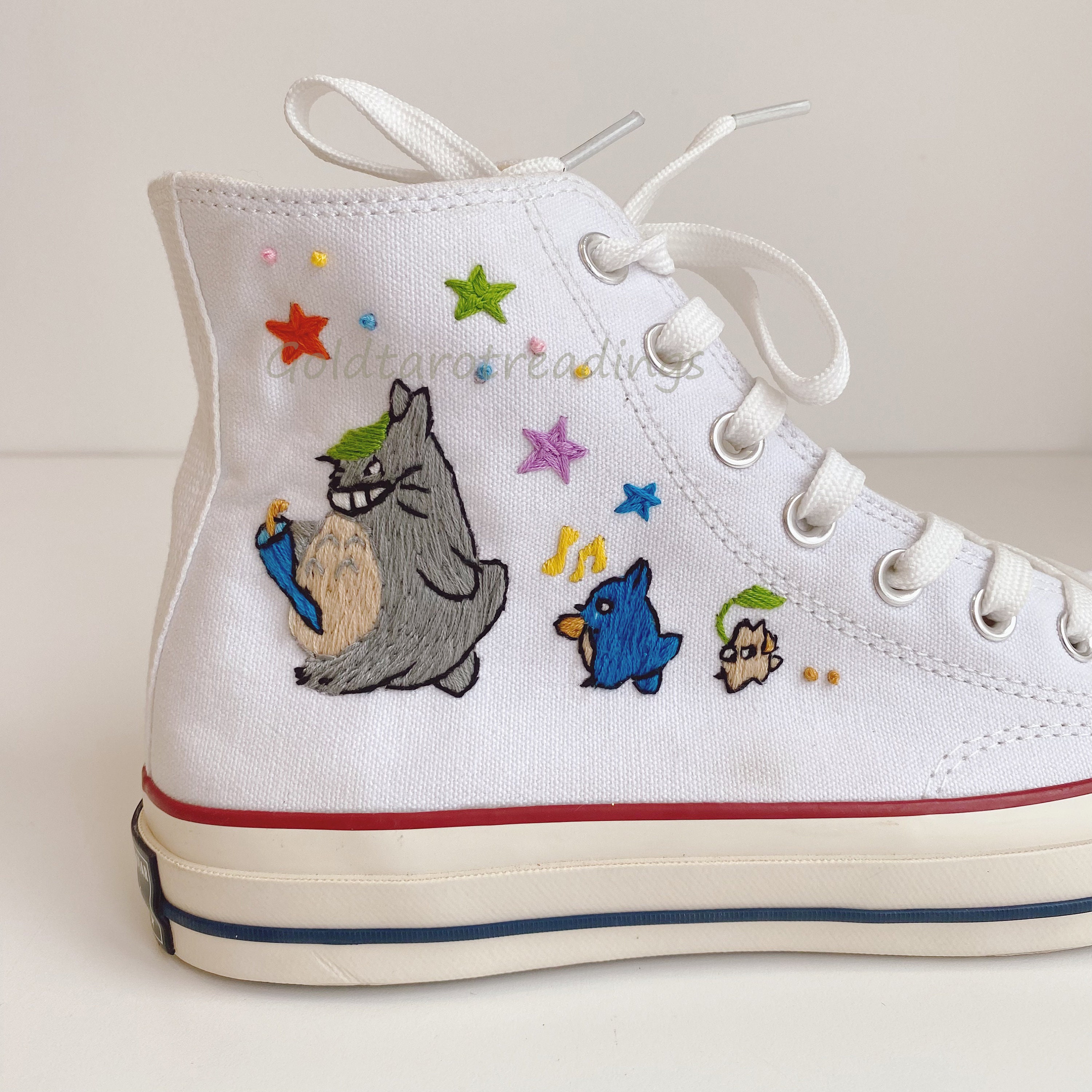 HighTop Totoro And Soot Sprites Custom Converse Shoes - Studio