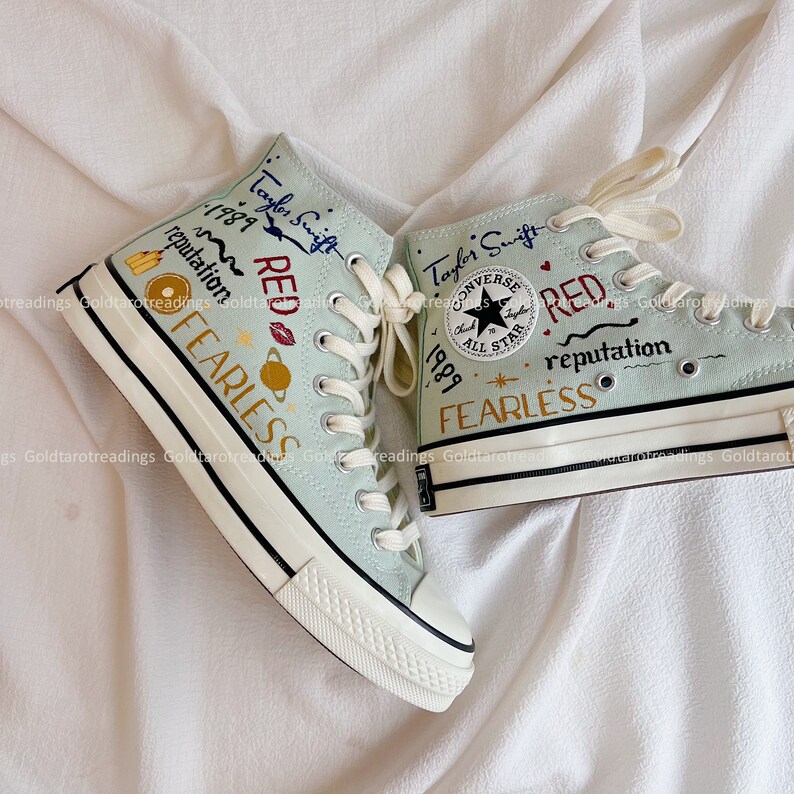 Custom Canvas Shoes Personalize Painted Lyrics Athletic Footwear Converse High Top Christmas Custom Painting One Direction image 6
