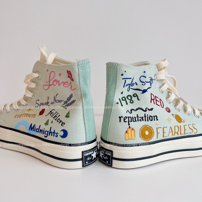 Custom Canvas Shoes Personalize Painted Lyrics Athletic Footwear Converse High Top Christmas Custom Painting One Direction image 7