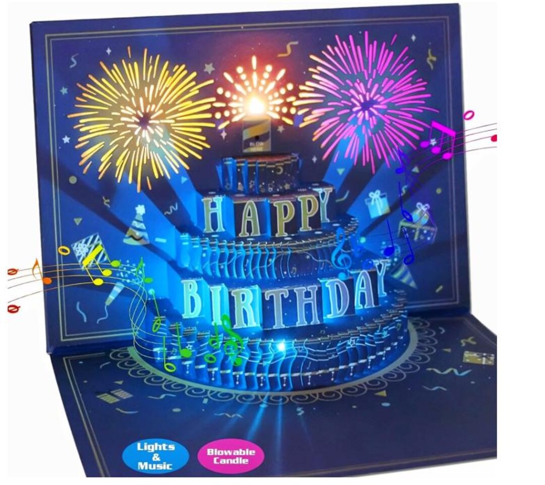 Funny Happy Birthday Pop up Card, Sweet 3D Birthday Gift Box for Adults ...