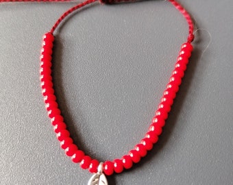 Lucky bracelet with sliding knot beads jewelry bracelet boho festival woven diy bracelet chain pendant women's jewelry handmade