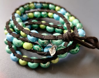 Pearl bracelet wrap bracelet bracelet pearl jewelry bracelet boho festival woven diy bracelet chain pendant women's jewelry handmade
