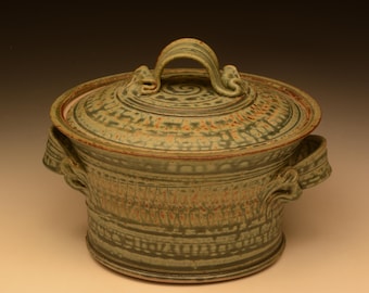 Handcrafted Stoneware Casserole. Functional Pottery.