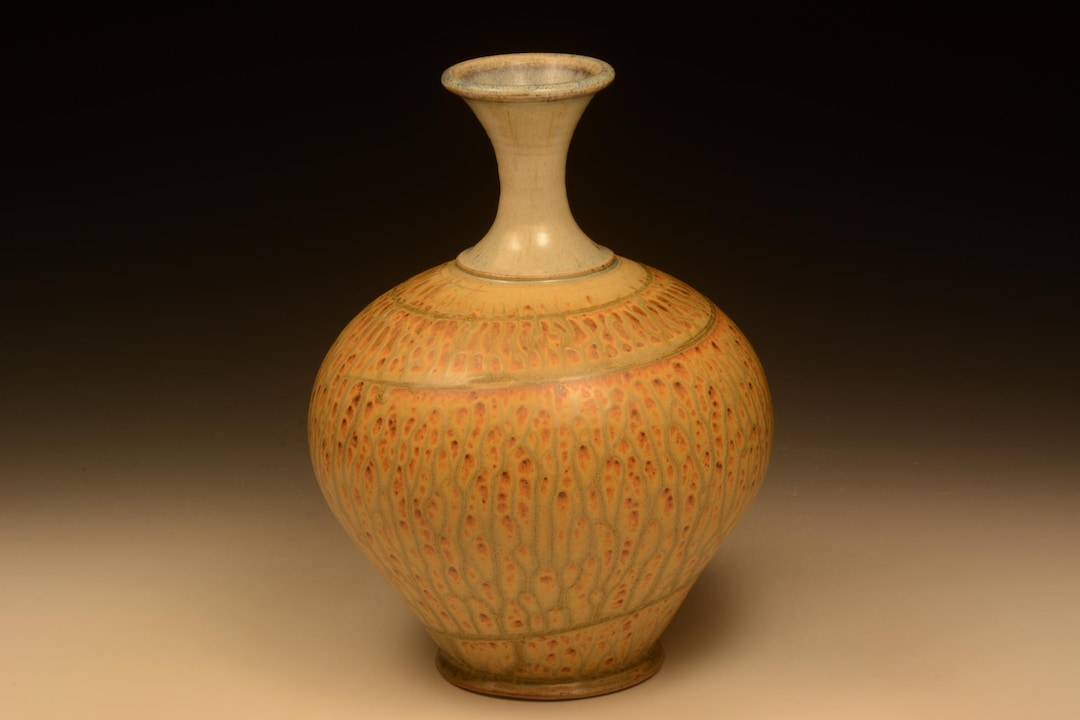 Handmade Stoneware Vase. Wheel Thrown Pottery. - Etsy