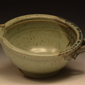 Handmade Stoneware Batter Bowl. Wheel Thrown. Functional.