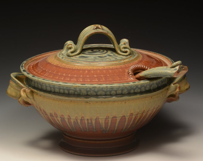 Stoneware Soup Tureen With Ladle. Handmade. Wheel Thrown. Etsy