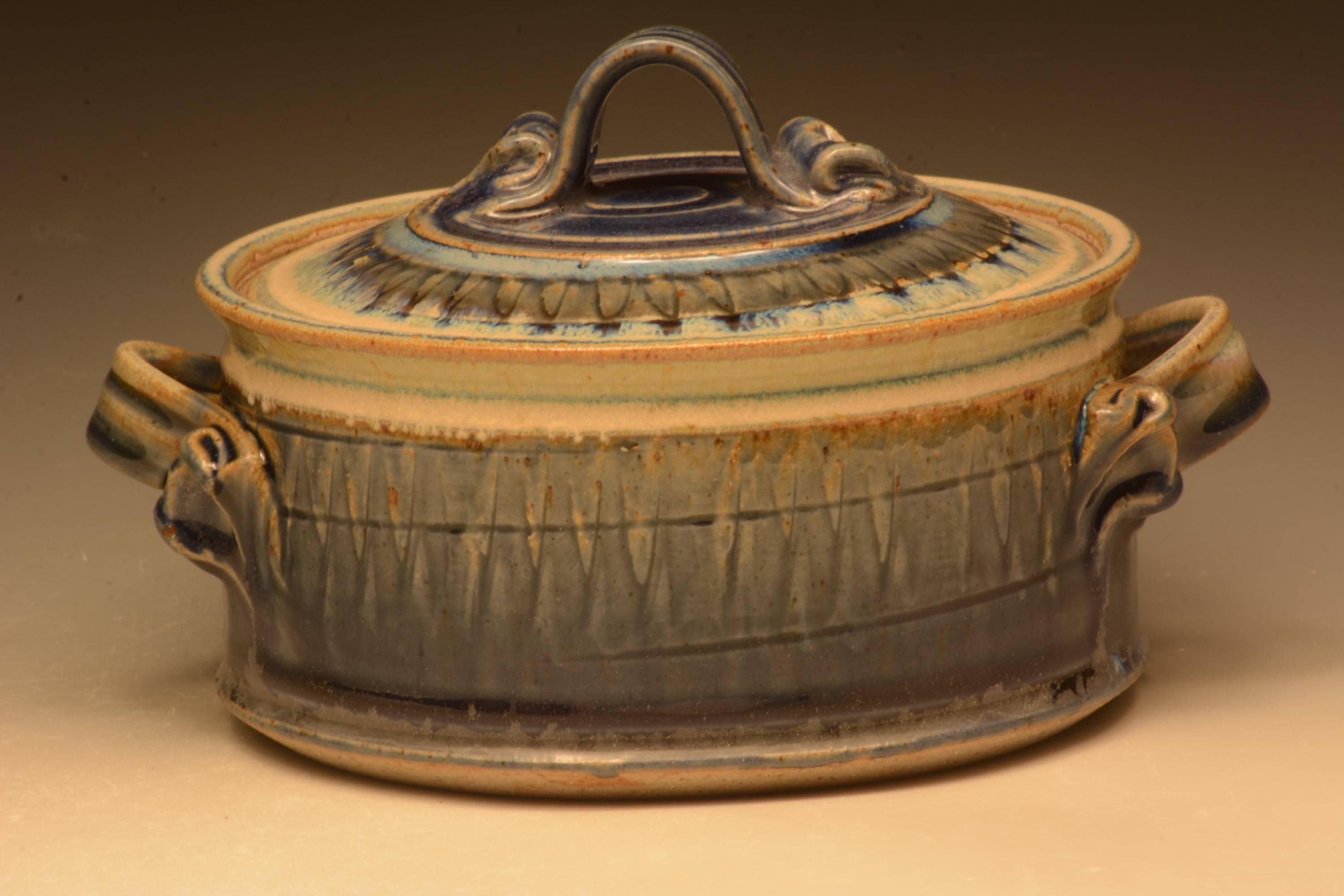 Stoneware Casserole. Handcrafted Functional Pottery.