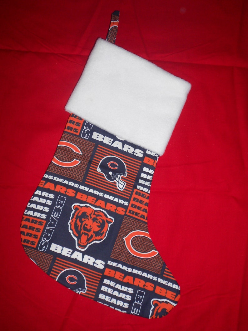 Chicago Bears Christmas Stocking Embroidery Option Etsy