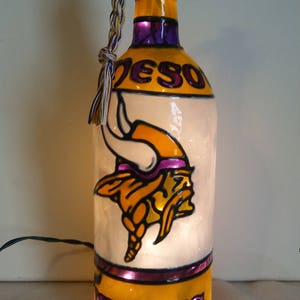 Vikings inspired Pendant Lamp Handpainted Stained Glass Look