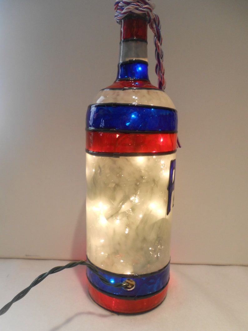 New England Patriots Inspired Stained Glass Look Lighted Etsy