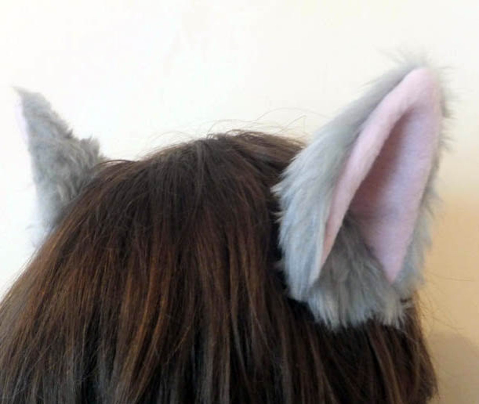 Grey Cosplay Cat Set With Ears Tail & Bell Collar Wired Etsy
