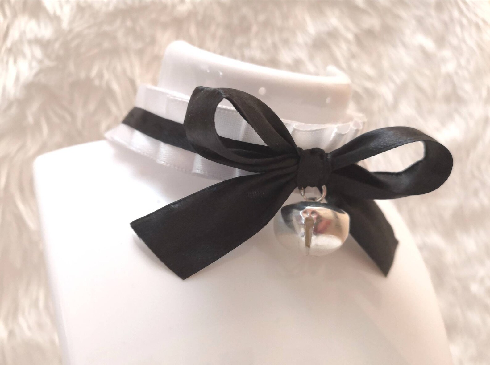 Cosplay Frilly White Black Ruffled Japanese Anime Maid Choker - Etsy