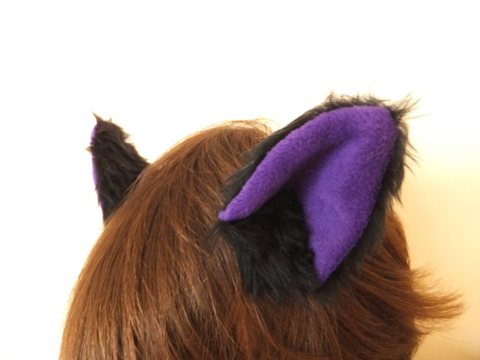 Wired Black Purple Cosplay Cat Set with Ears Tail & Bell Etsy